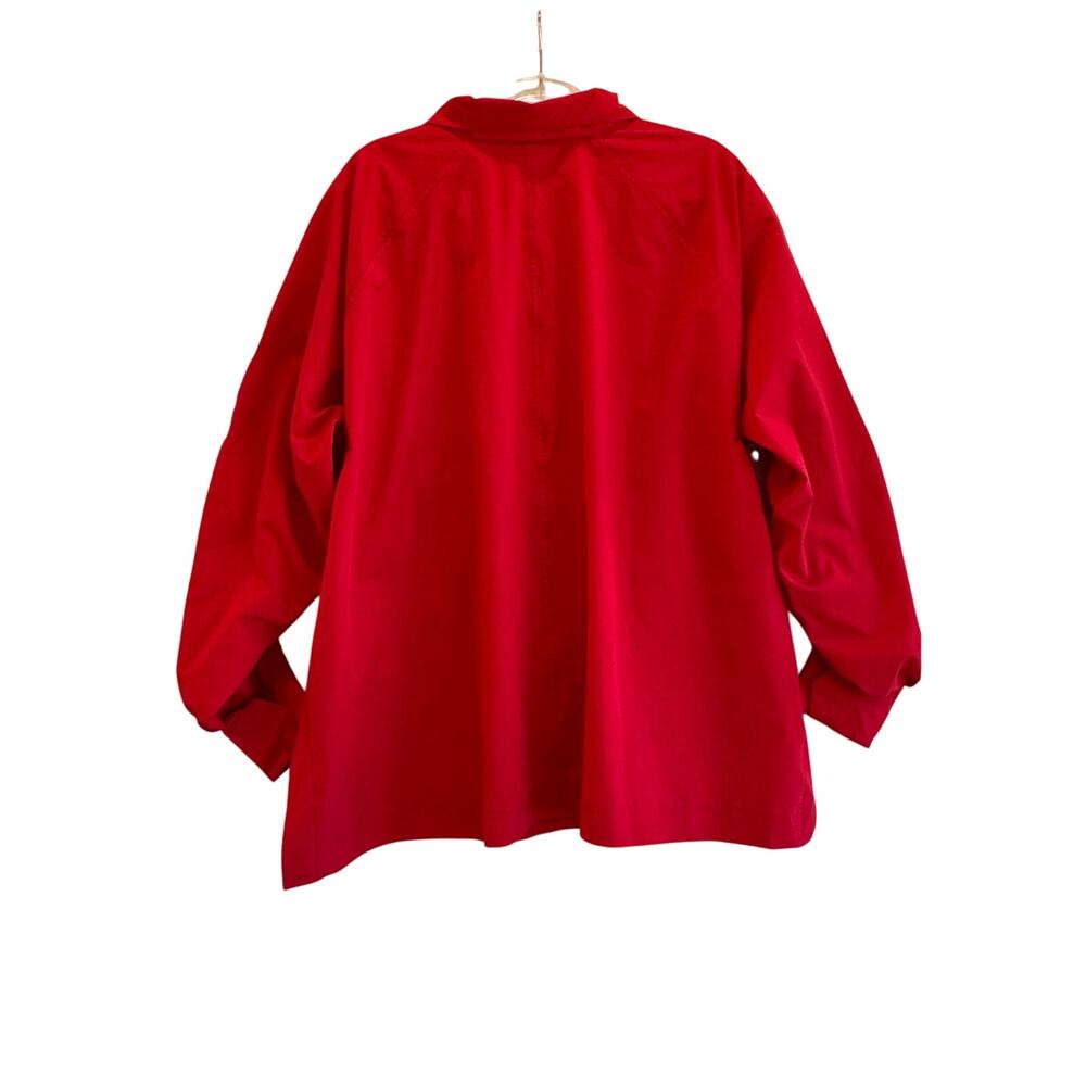 Fabletics Red Drawstring Waist Utility Windbreake… - image 3